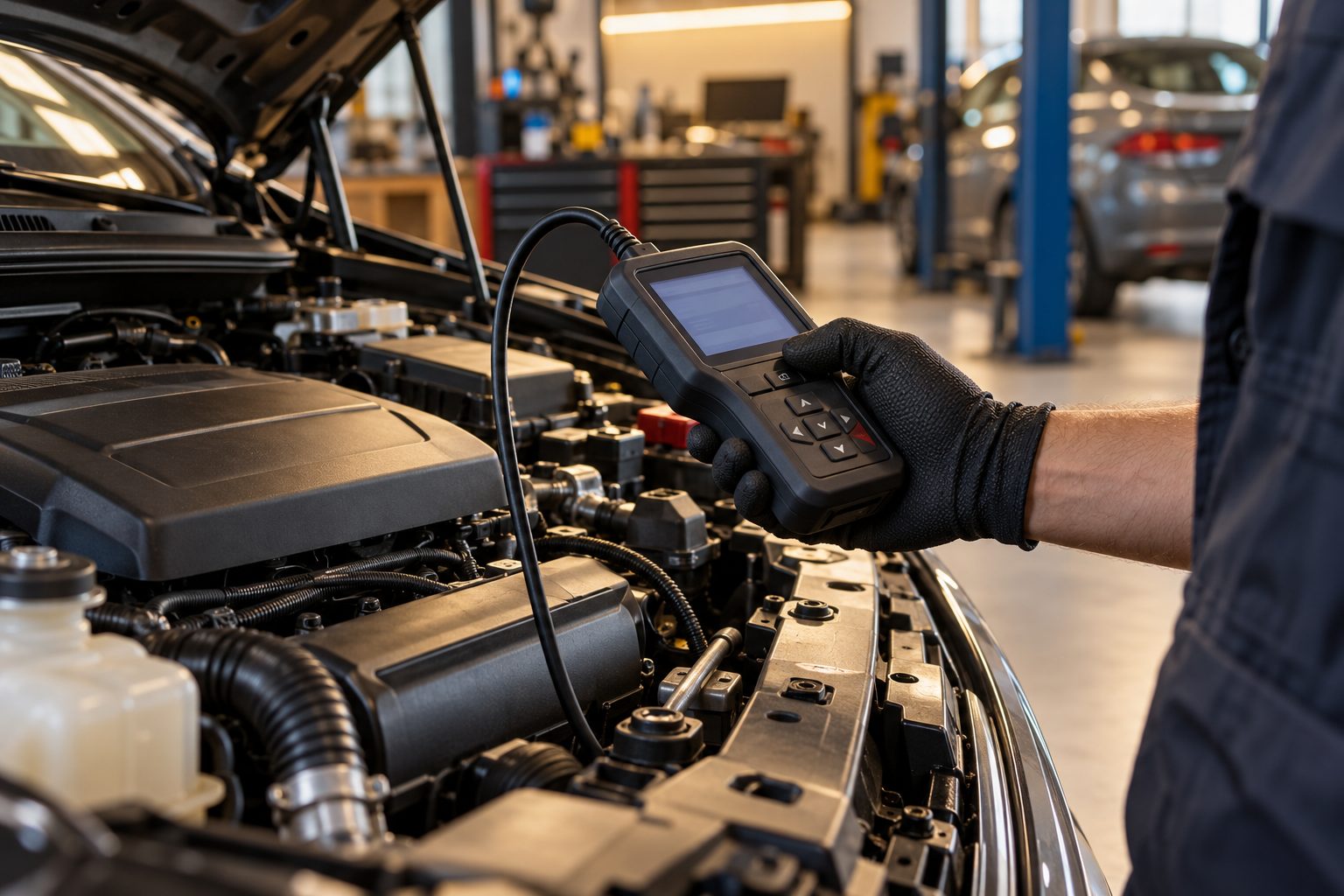 Illustrative photo of a car diagnostic check