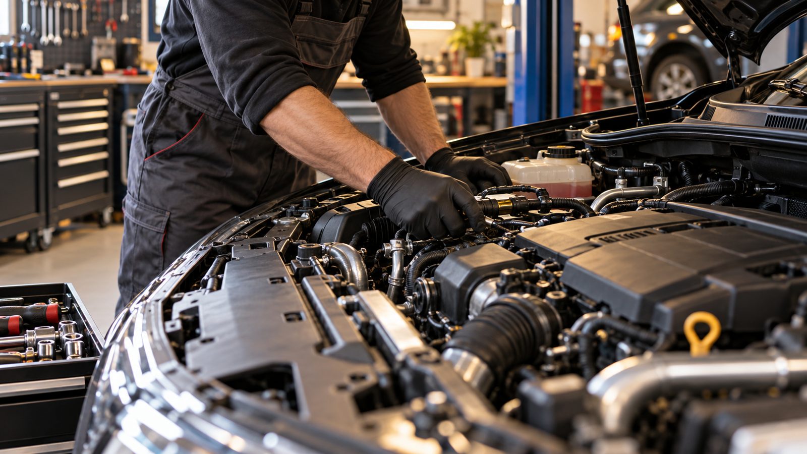Illustrative photo of a car repair in progress